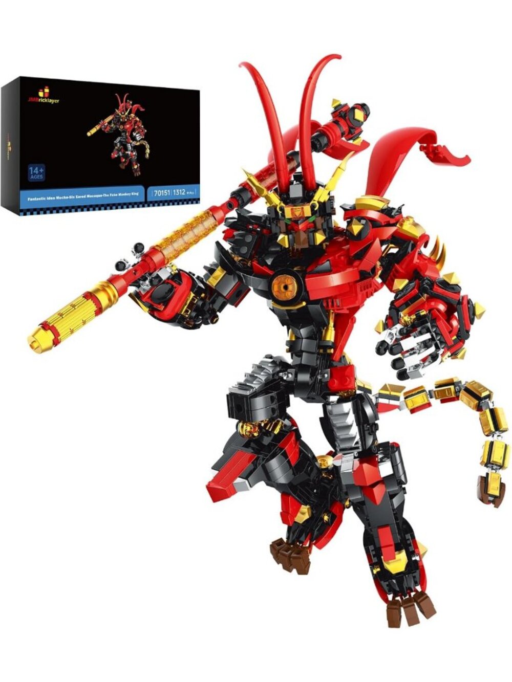 Mecha Six-Eared Macaque Building Set - Creative Robot Model Kit for Kids